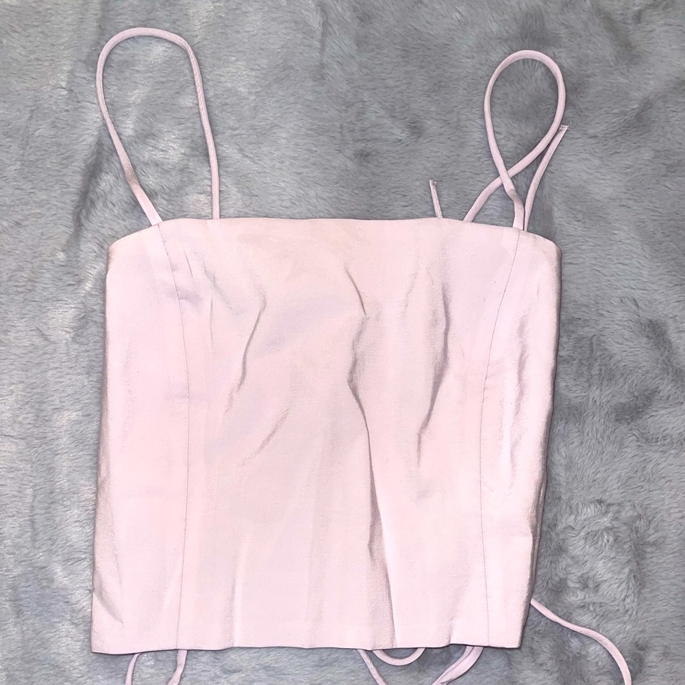 Zara Lilac Back Tie Top